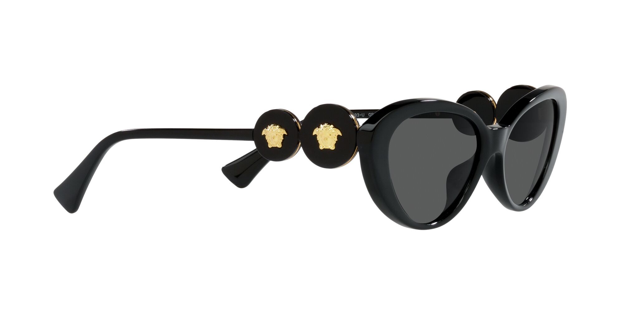 Sonnenbrillen Versace VE 4433U (GB1/87) farbe nero form cat-eye gläser grigio scuro