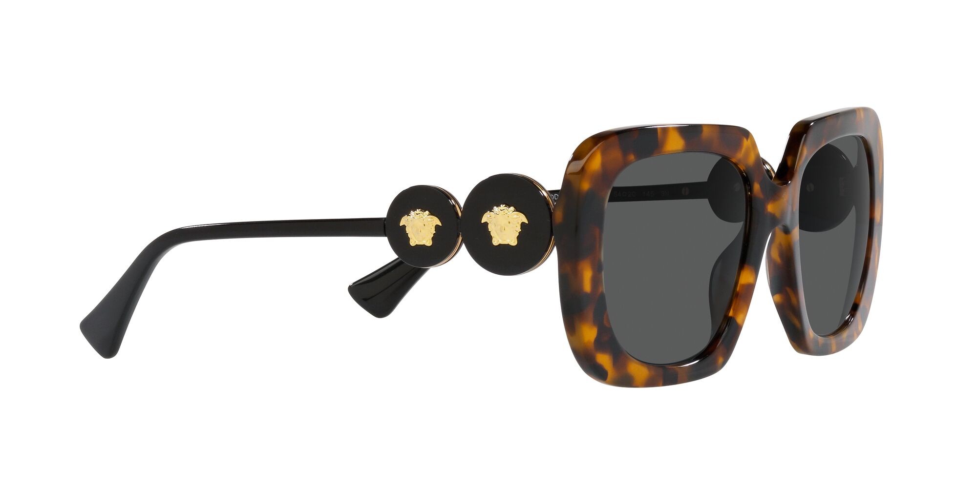 Sunglasses Versace VE 4434 (511987) color havana chiaro shape square lenses grigio scuro