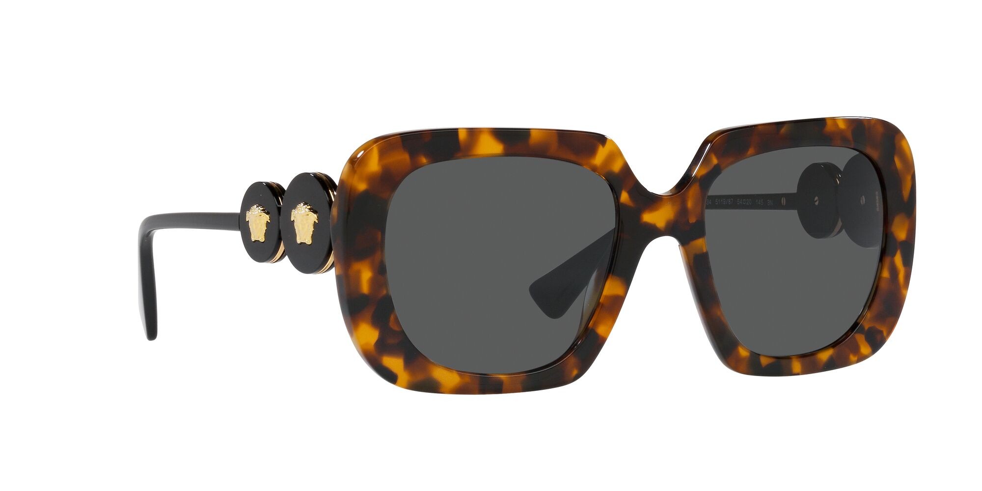 Sunglasses Versace VE 4434 (511987) color havana chiaro shape square lenses grigio scuro