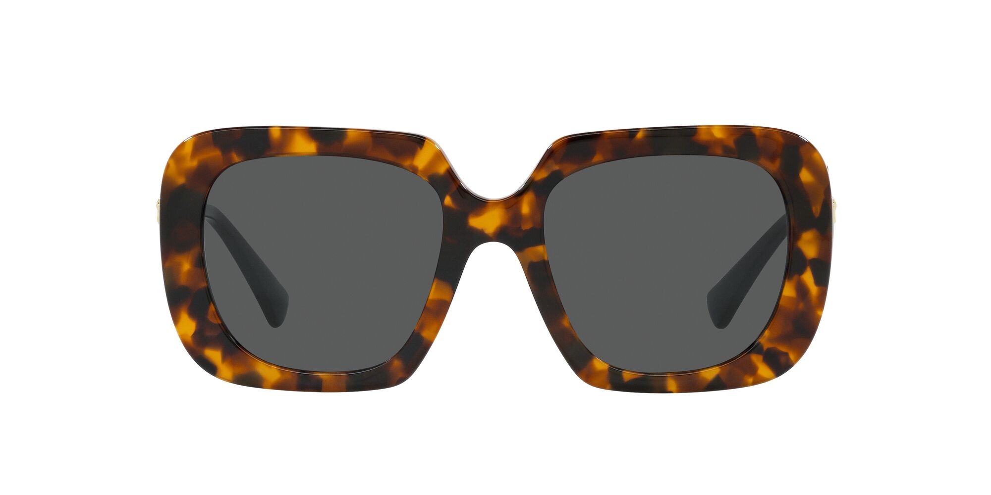 Sunglasses Versace VE 4434 (511987) color havana chiaro shape square lenses grigio scuro