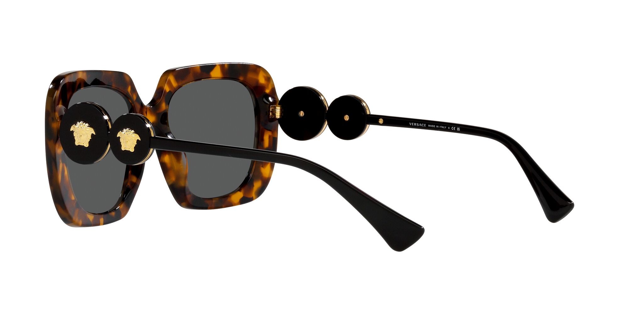 Sunglasses Versace VE 4434 (511987) color havana chiaro shape square lenses grigio scuro