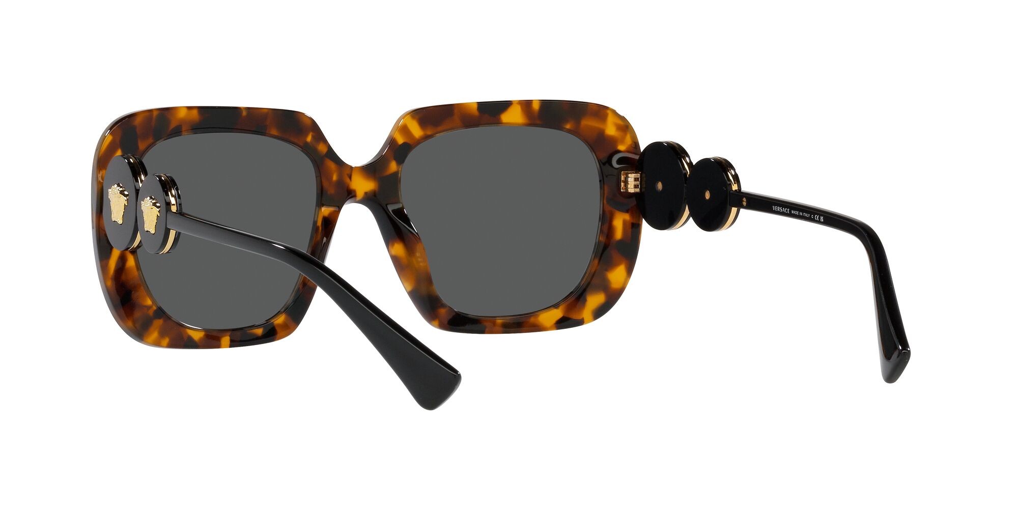 Sunglasses Versace VE 4434 (511987) color havana chiaro shape square lenses grigio scuro