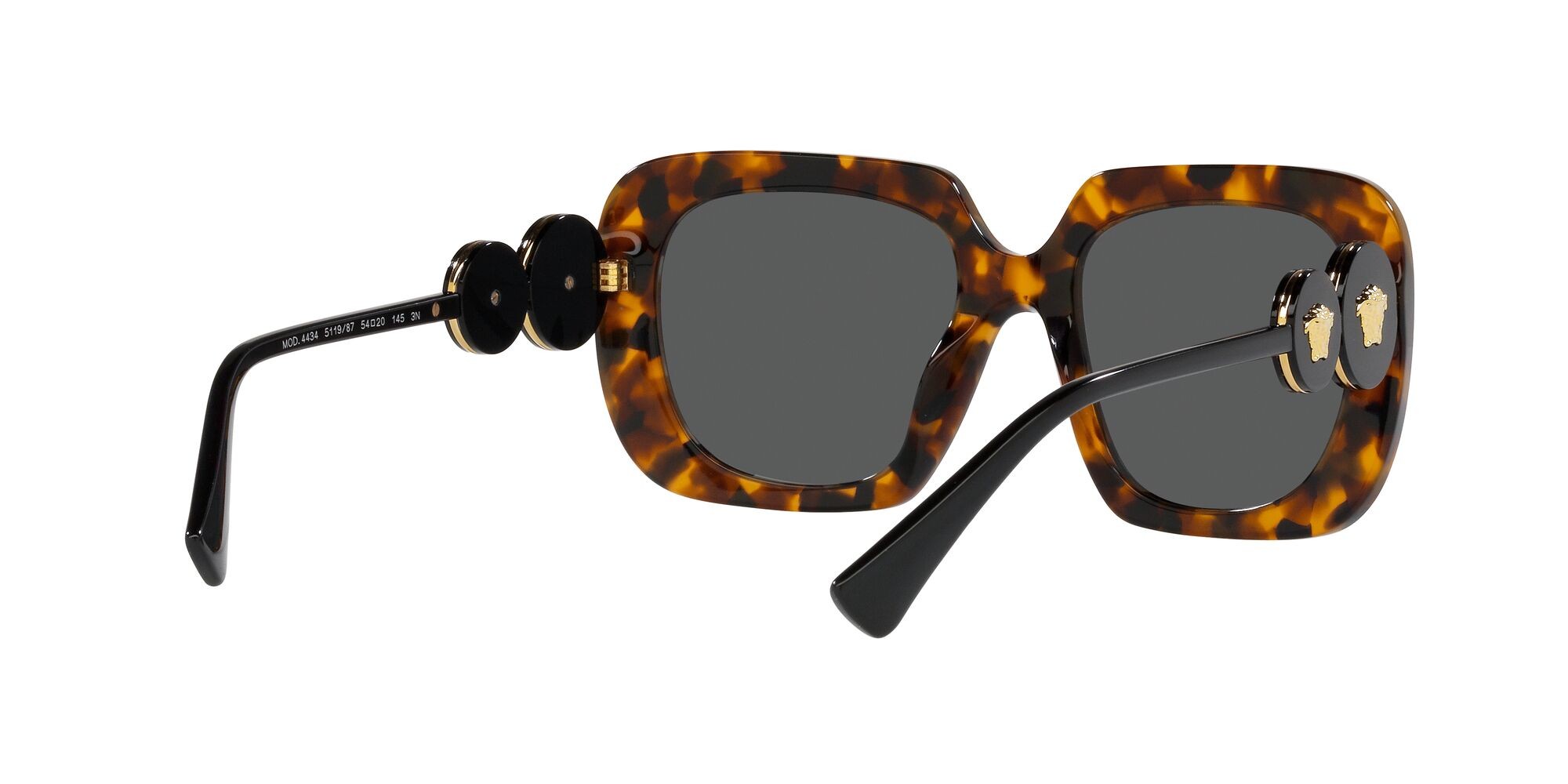 Sunglasses Versace VE 4434 (511987) color havana chiaro shape square lenses grigio scuro