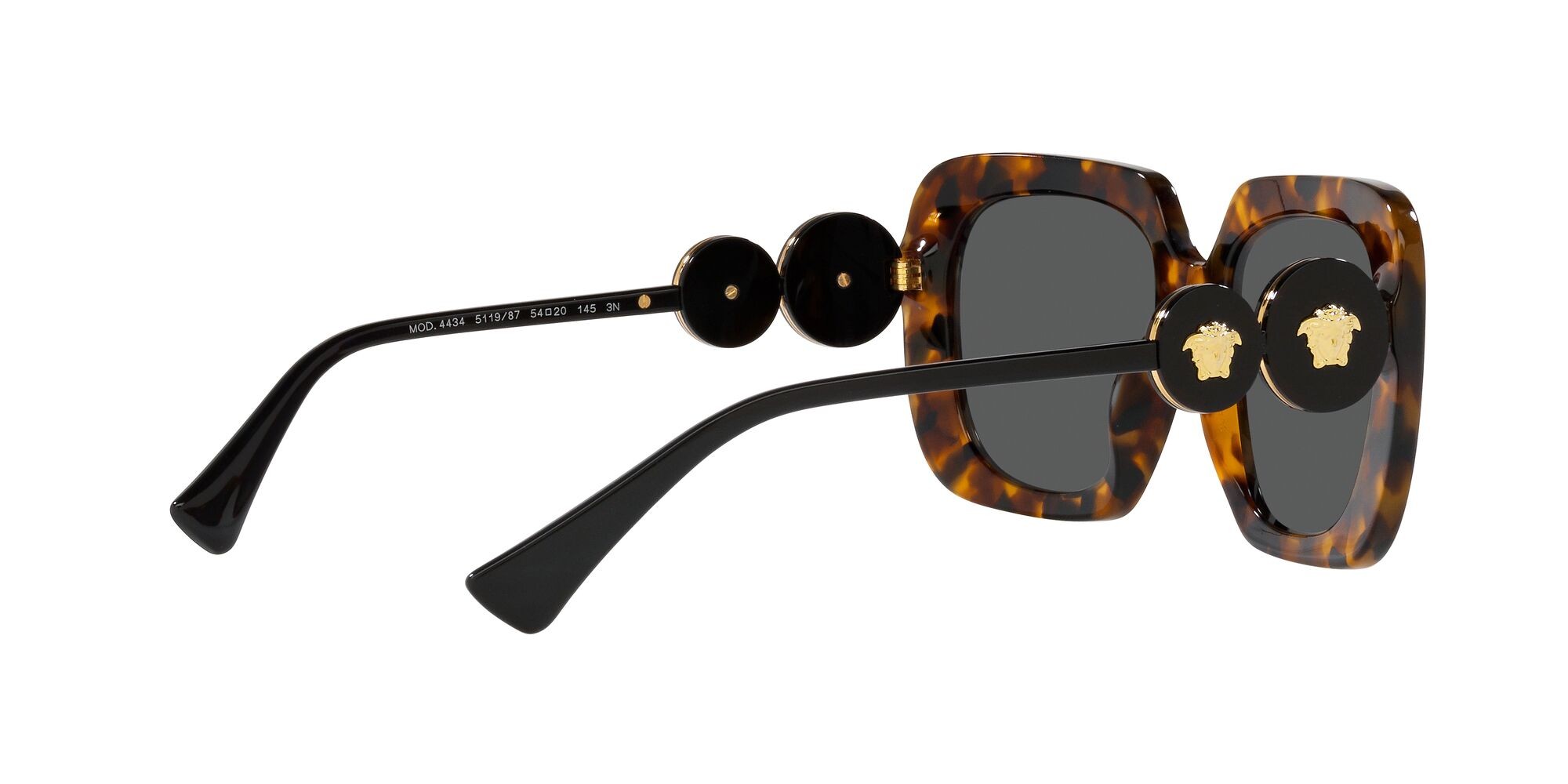 Sunglasses Versace VE 4434 (511987) color havana chiaro shape square lenses grigio scuro