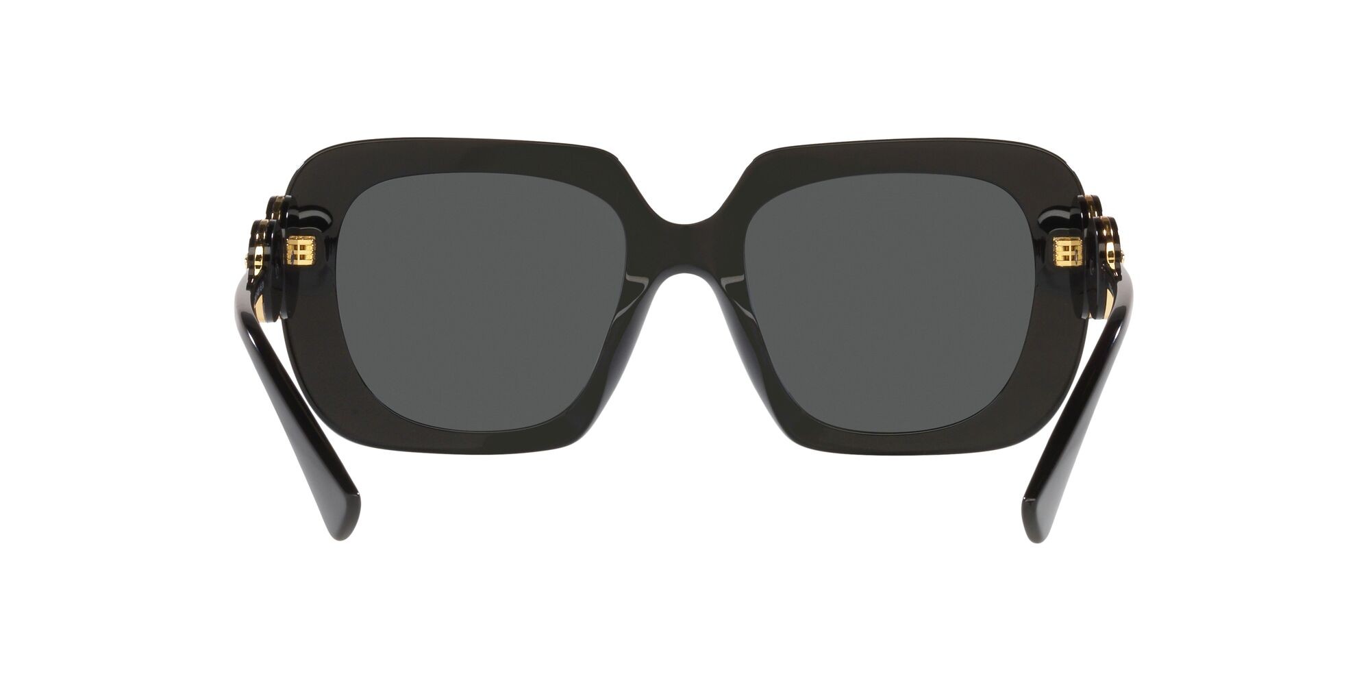 Occhiali da sole Versace VE 4434 (GB1/87) colore nero forma quadrato lenti grigio scuro