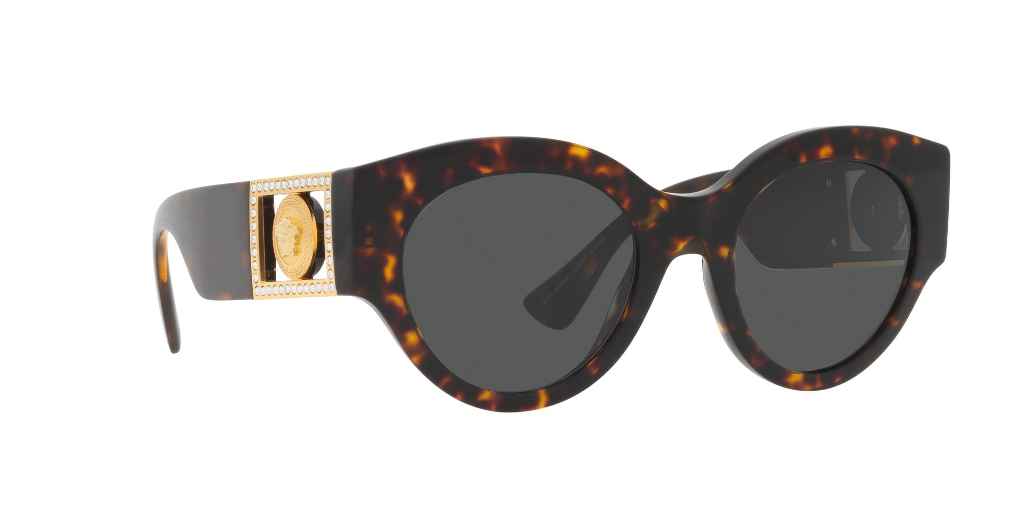 Sonnenbrillen Versace VE 4438B (108/87) farbe havana scuro form rund gläser grigio scuro