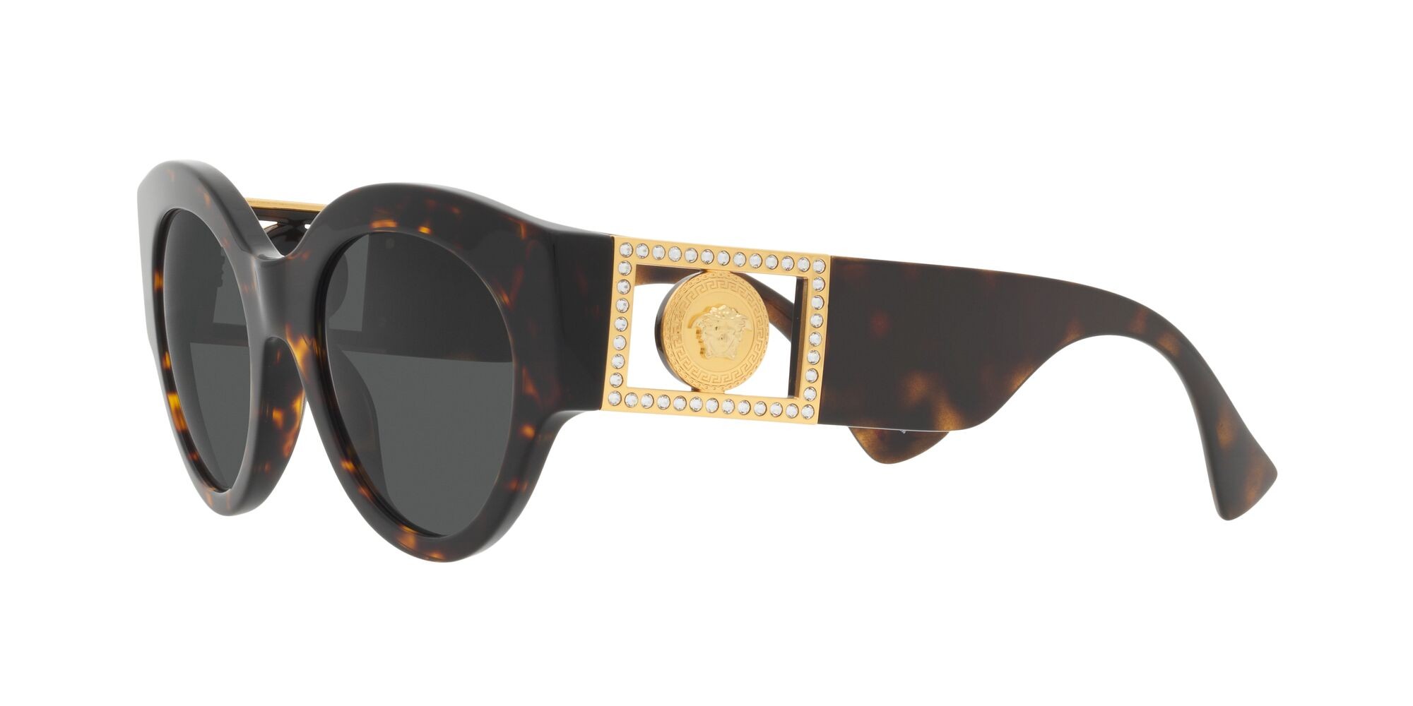 Sonnenbrillen Versace VE 4438B (108/87) farbe havana scuro form rund gläser grigio scuro