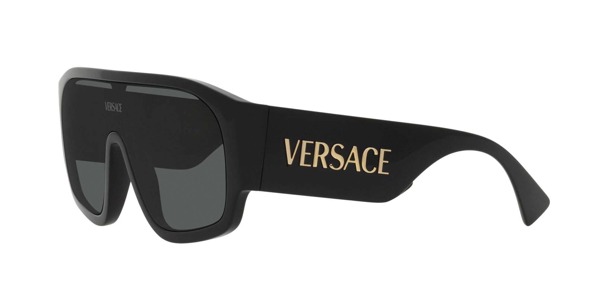 Sonnenbrillen Versace VE 4439 (GB1/87) farbe nero form quadratisch gläser grigio scuro