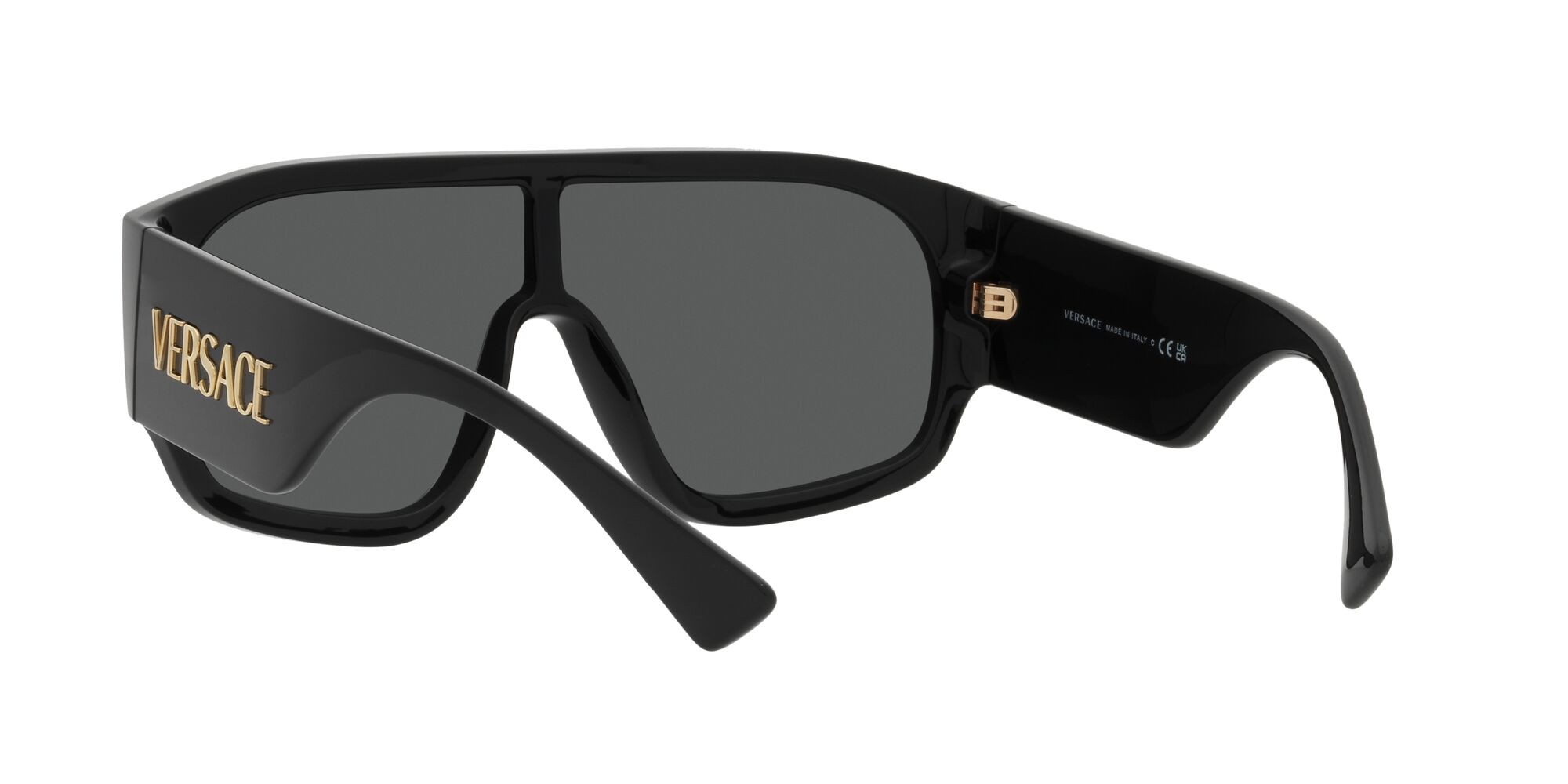 Sonnenbrillen Versace VE 4439 (GB1/87) farbe nero form quadratisch gläser grigio scuro