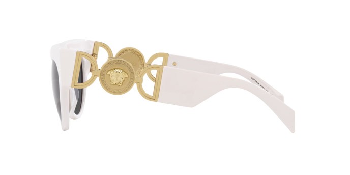 Sonnenbrillen Versace VE 4440U (314/87) farbe bianco form unregelmäßig gläser grigio scuro