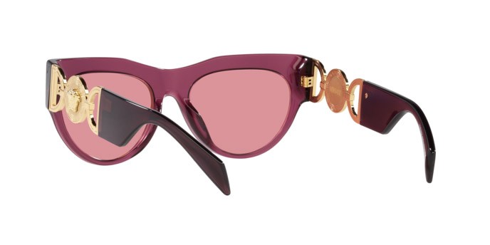 Sonnenbrillen Versace VE 4440U (5263A4) farbe marc trasparente form unregelmäßig gläser pink mirror internal silver