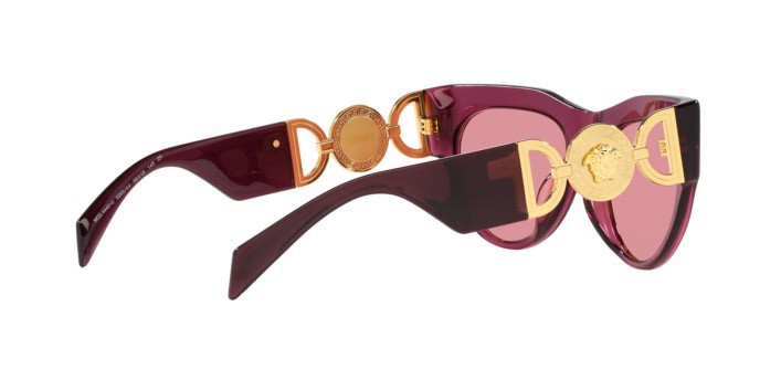 Sonnenbrillen Versace VE 4440U (5263A4) farbe marc trasparente form unregelmäßig gläser pink mirror internal silver