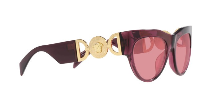 Sonnenbrillen Versace VE 4440U (5263A4) farbe marc trasparente form unregelmäßig gläser pink mirror internal silver