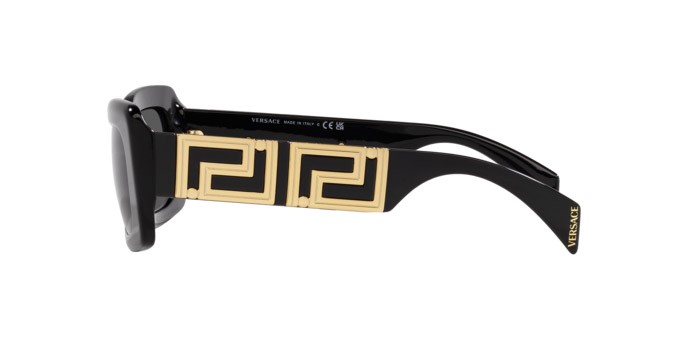 Sonnenbrillen Versace VE 4444U (GB1/87) farbe nero form rechteckig gläser grigio scuro
