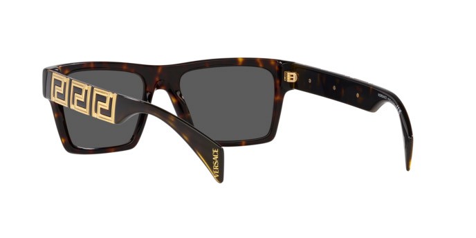 Sonnenbrillen Versace VE 4445 (108/87) farbe havana form rechteckig gläser grigio scuro