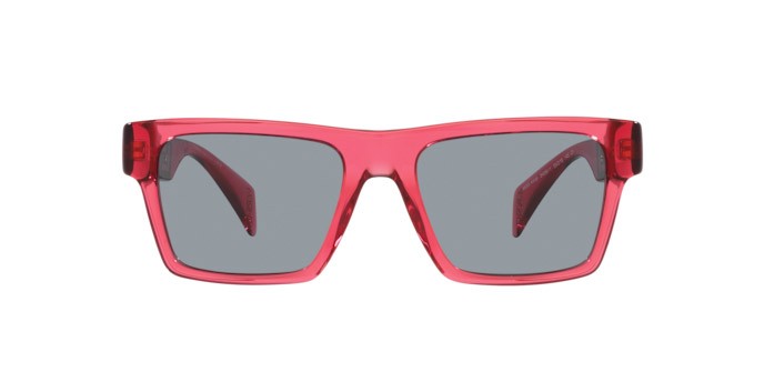 Sonnenbrillen Versace VE 4445 (5409/1) farbe rosso trasparente form rechteckig gläser grigio