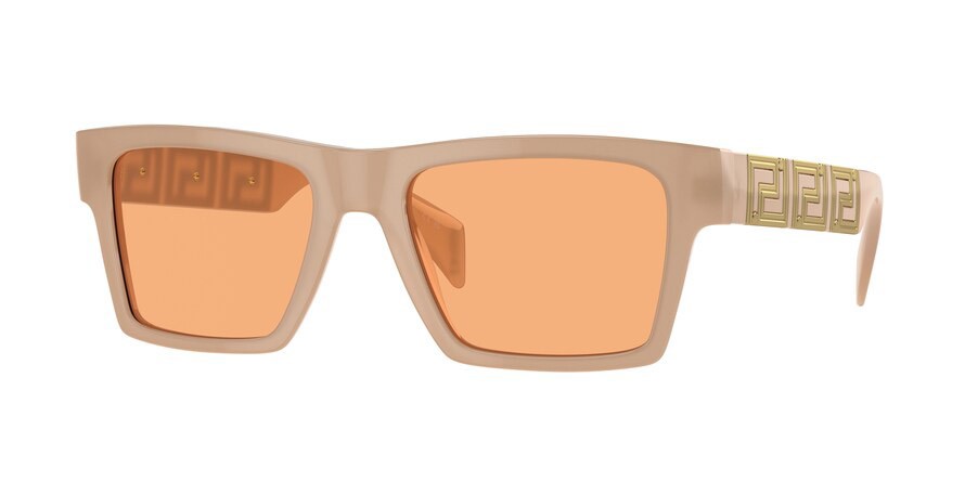 Sonnenbrillen Versace VE 4445 (541174) farbe beige opalino form rechteckig gläser arancione scuro