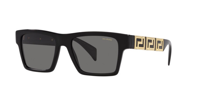 Sonnenbrillen Versace VE 4445 (GB1/81) farbe nero form rechteckig gläser polar grigio scuro