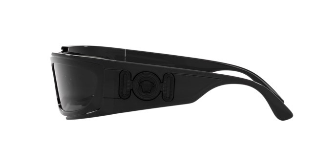 Sunglasses Versace VE 4446 (GB1/87) color nero shape rectangle lenses grigio scuro