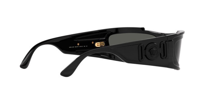 Sunglasses Versace VE 4446 (GB1/87) color nero shape rectangle lenses grigio scuro