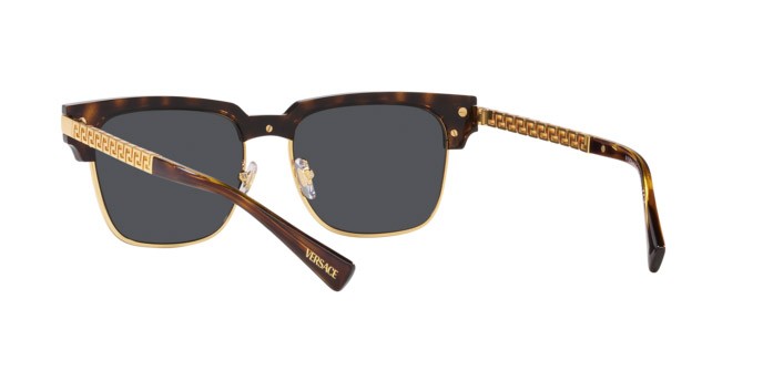 Sunglasses Versace VE 4447 (108/87) color havana shape rectangle lenses grigio scuro