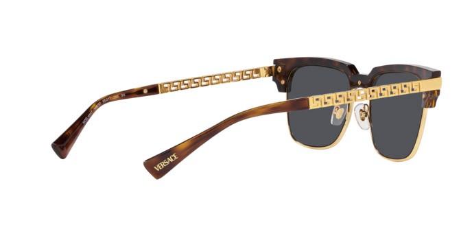 Sunglasses Versace VE 4447 (108/87) color havana shape rectangle lenses grigio scuro