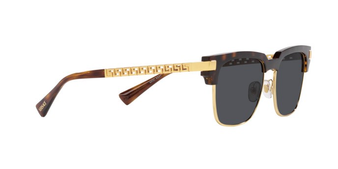 Sunglasses Versace VE 4447 (108/87) color havana shape rectangle lenses grigio scuro