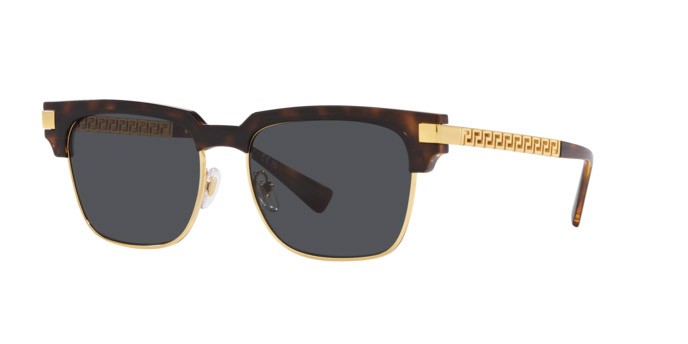 Sunglasses Versace VE 4447 (108/87) color havana shape rectangle lenses grigio scuro