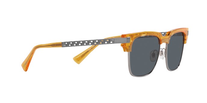 Sonnenbrillen Versace VE 4447 (541280) farbe giallo trasparente form rechteckig gläser blu scuro