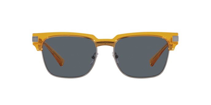 Sonnenbrillen Versace VE 4447 (541280) farbe giallo trasparente form rechteckig gläser blu scuro