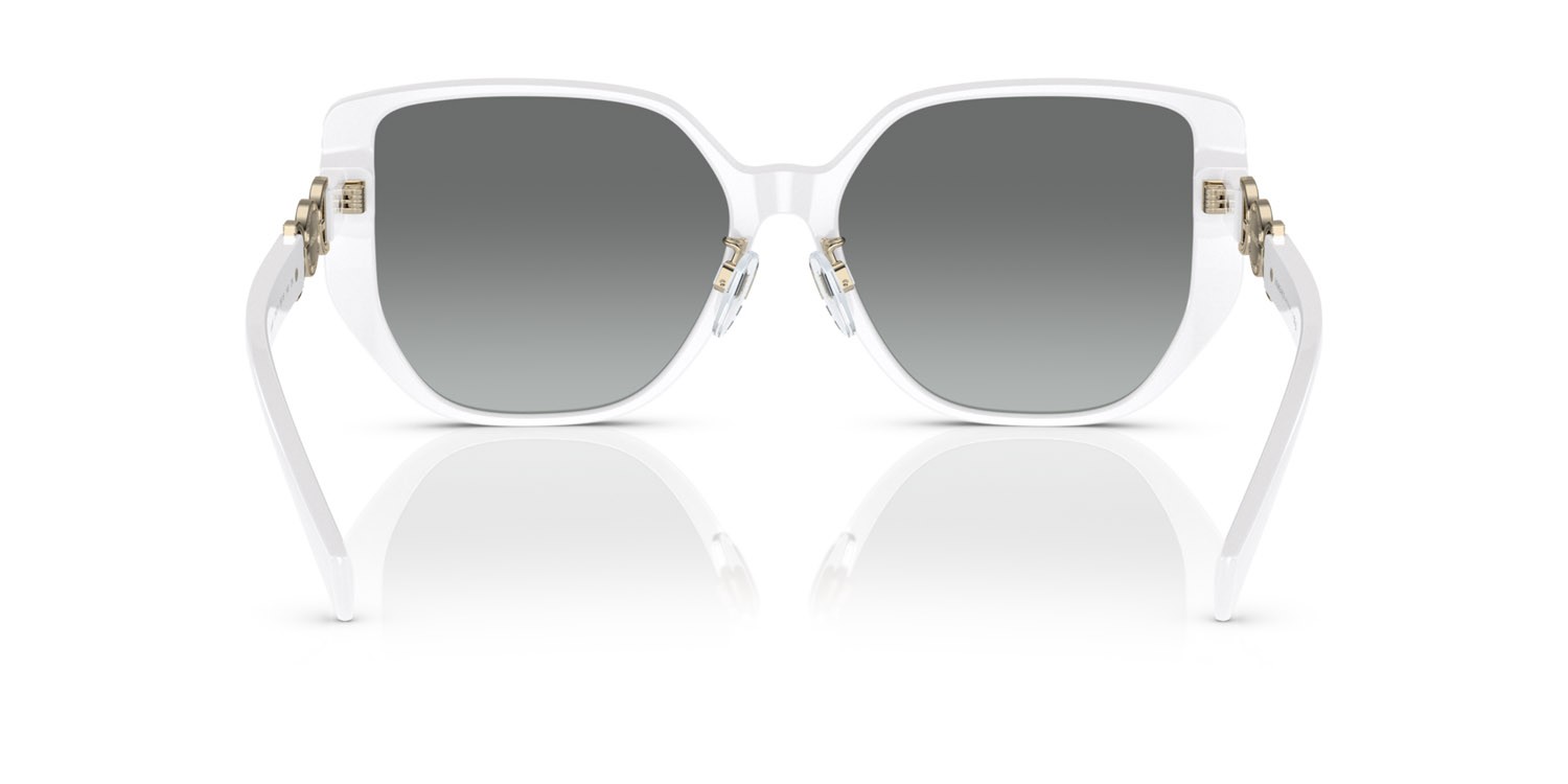 Sonnenbrillen Versace VE 4449D (314/11) farbe bianco form quadratisch gläser sfumato grigio