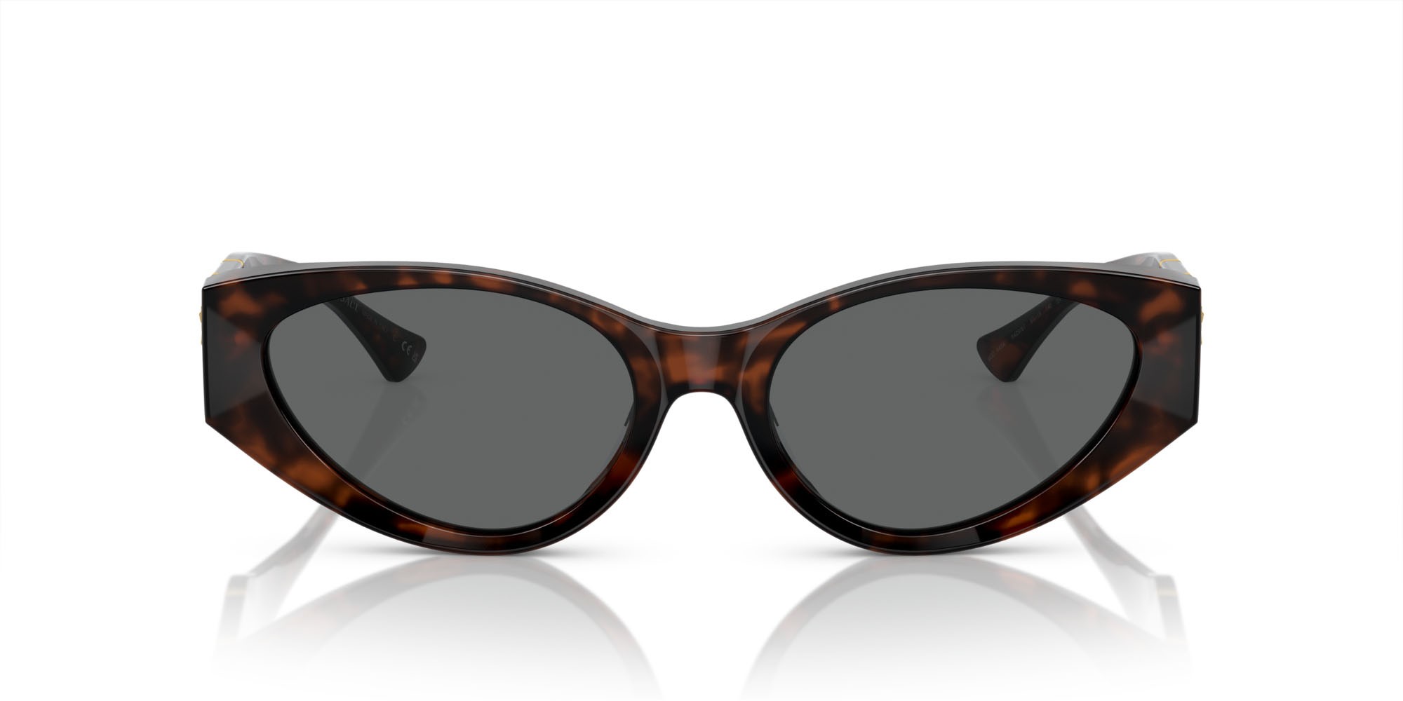Occhiali da sole Versace VE 4454 (542987) colore havana forma cat eye lenti grigio scuro