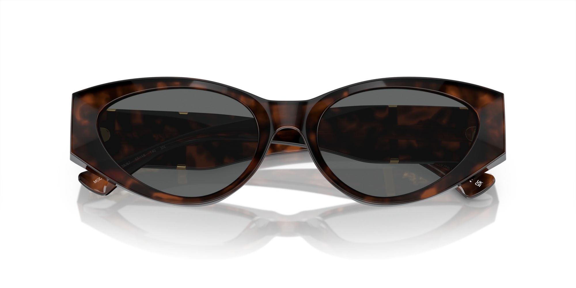 Occhiali da sole Versace VE 4454 (542987) colore havana forma cat eye lenti grigio scuro