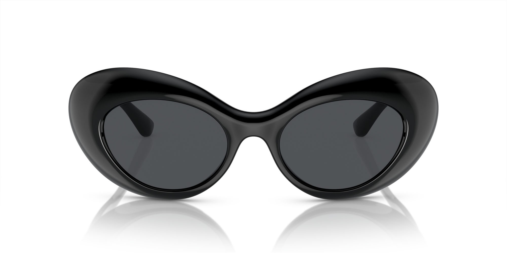 Occhiali da sole Versace VE 4456U (GB1/87) colore nero forma ovale lenti grigio scuro