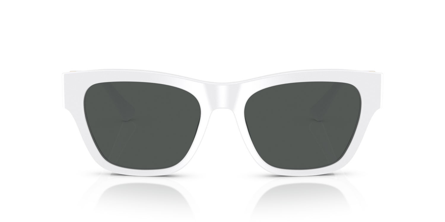 Sunglasses Versace VE 4457 (314/87) color bianco shape square lenses grigio scuro