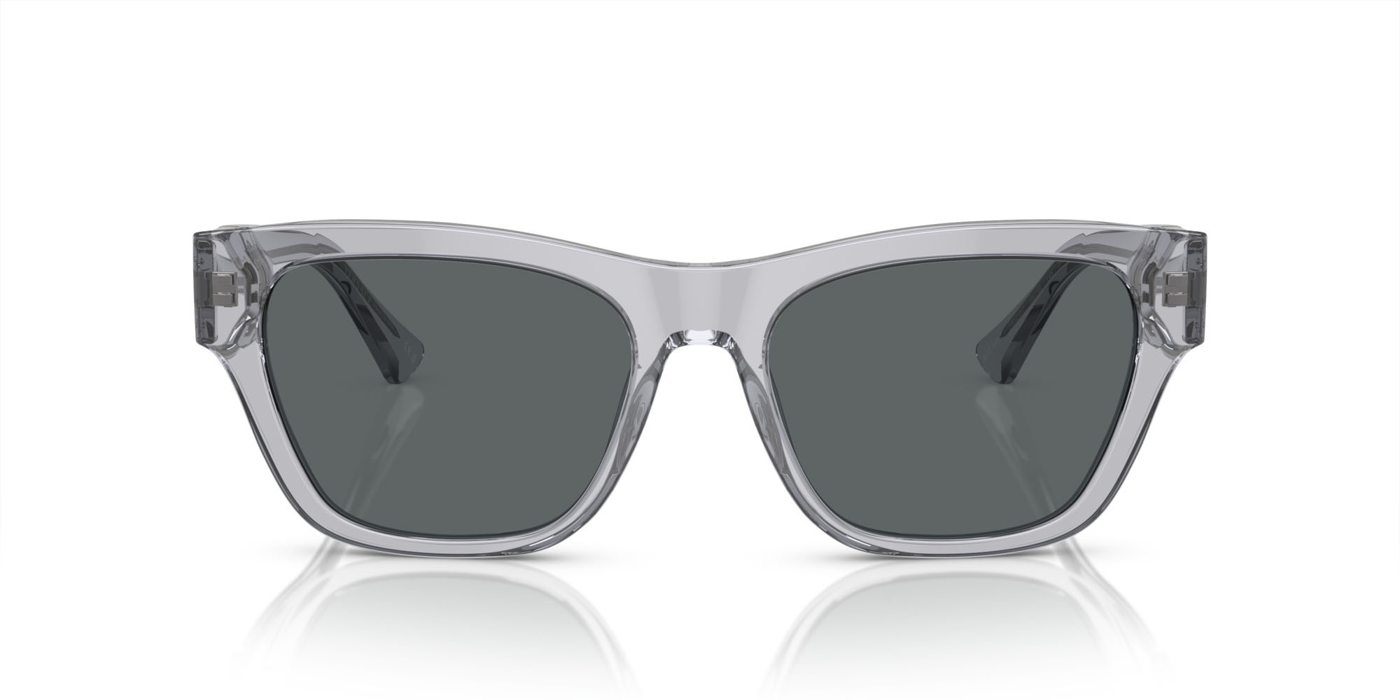 Occhiali da sole Versace VE 4457 (543287) colore grigio trasparente forma quadrato lenti grigio scuro