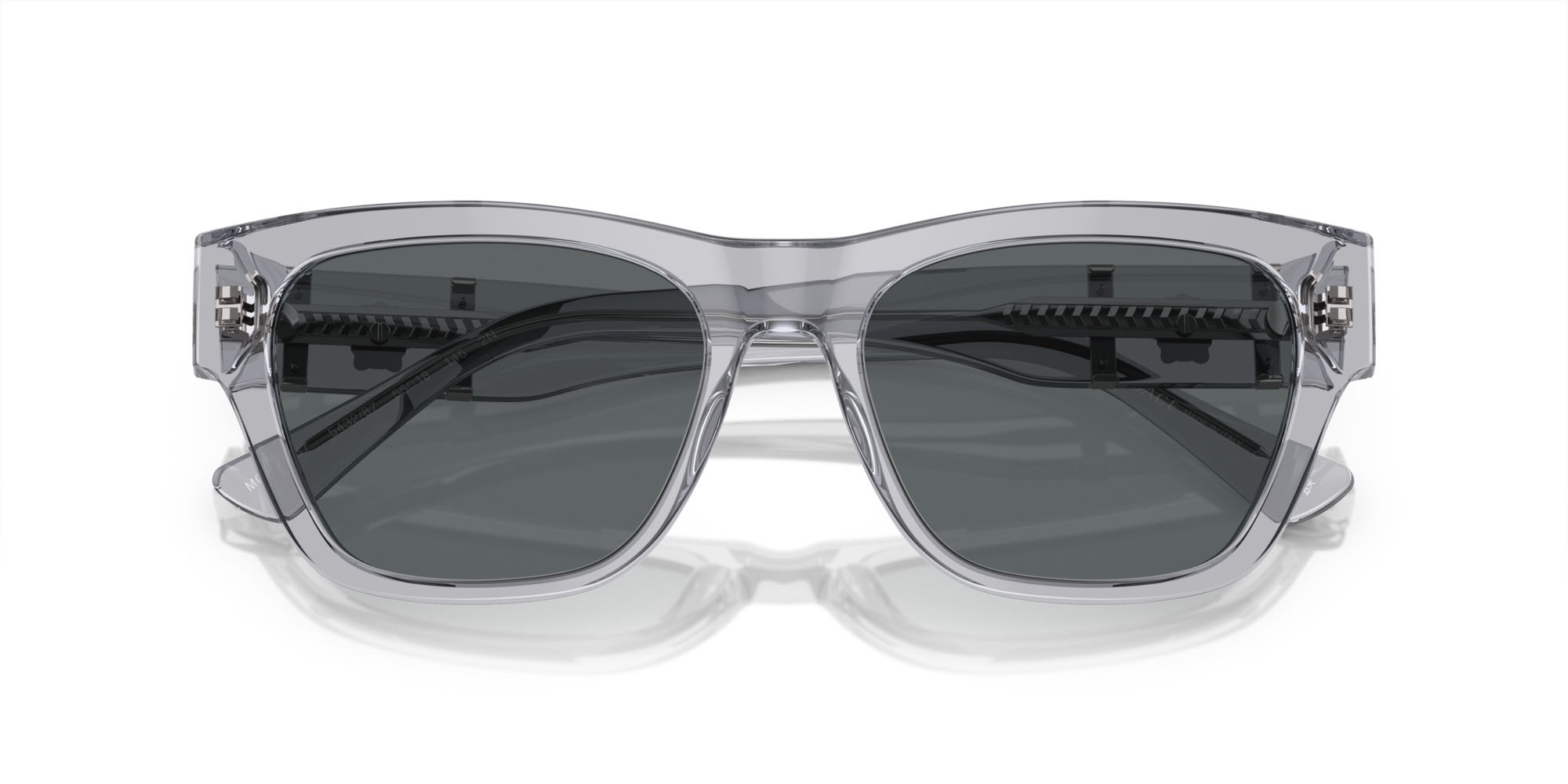 Occhiali da sole Versace VE 4457 (543287) colore grigio trasparente forma quadrato lenti grigio scuro
