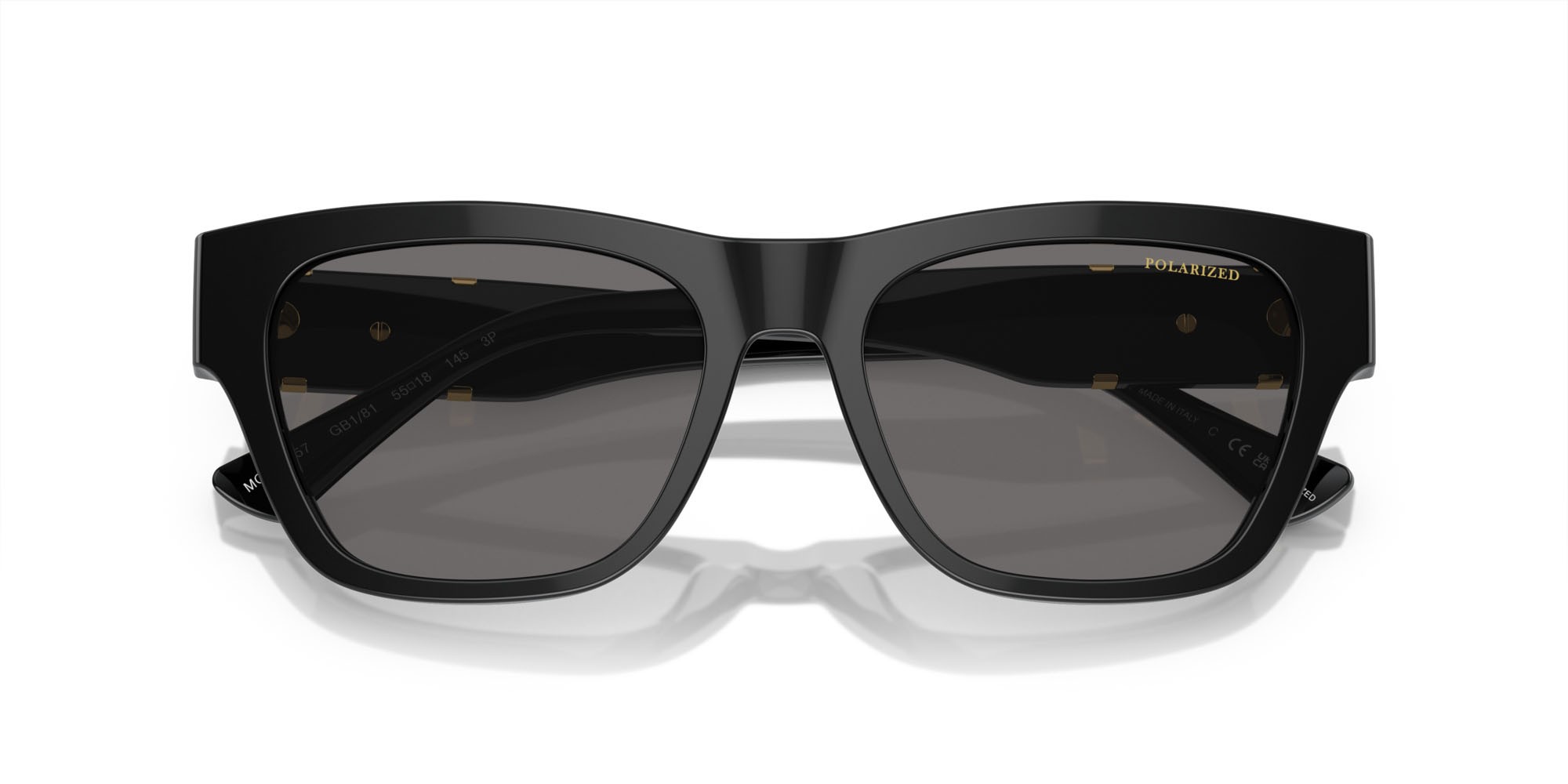 Sunglasses Versace VE 4457 (GB1/81) color nero shape square lenses polarized grigio scuro