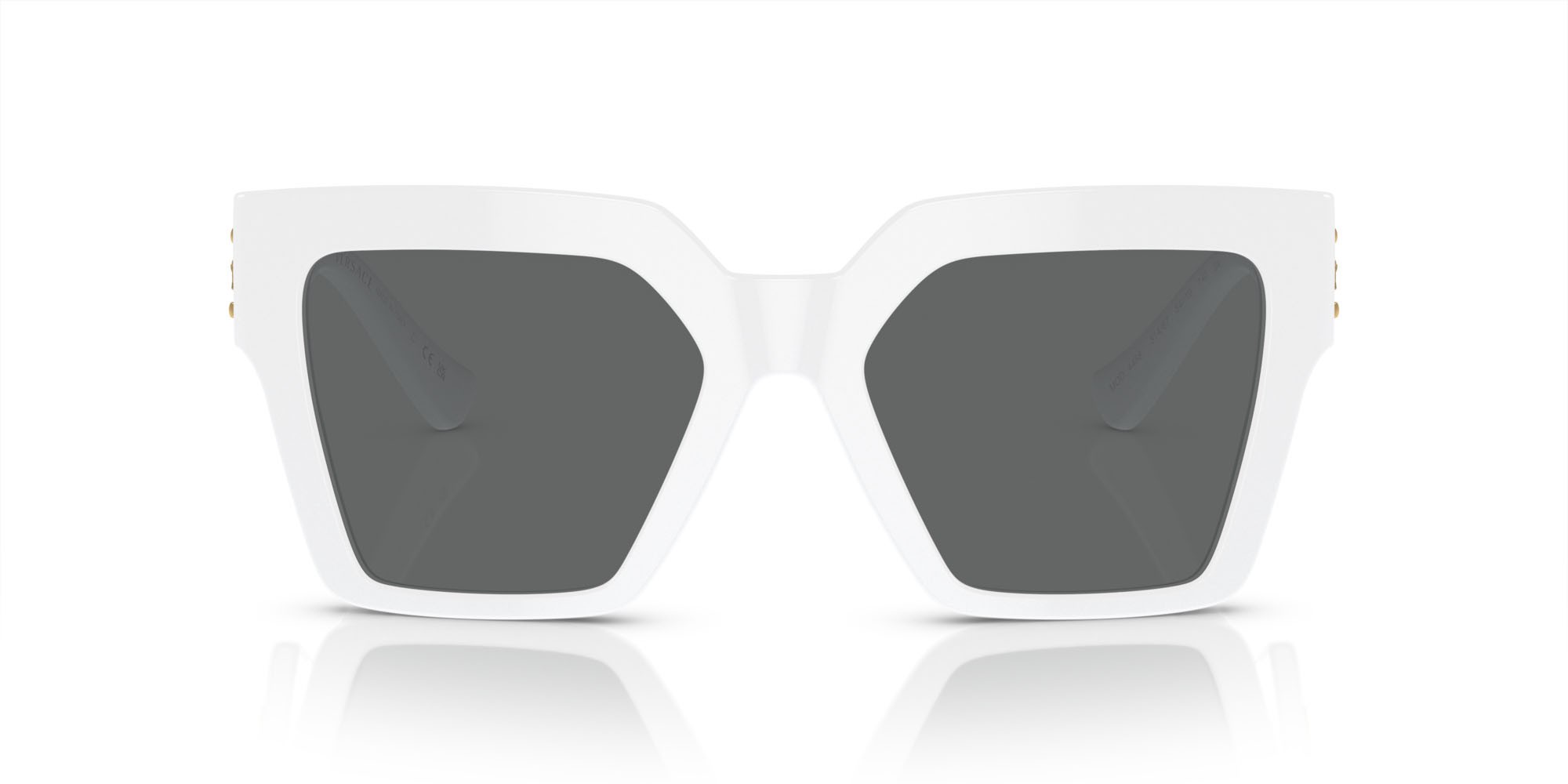 Sunglasses Versace VE 4458 (314/87) color bianco shape butterfly lenses grigio scuro