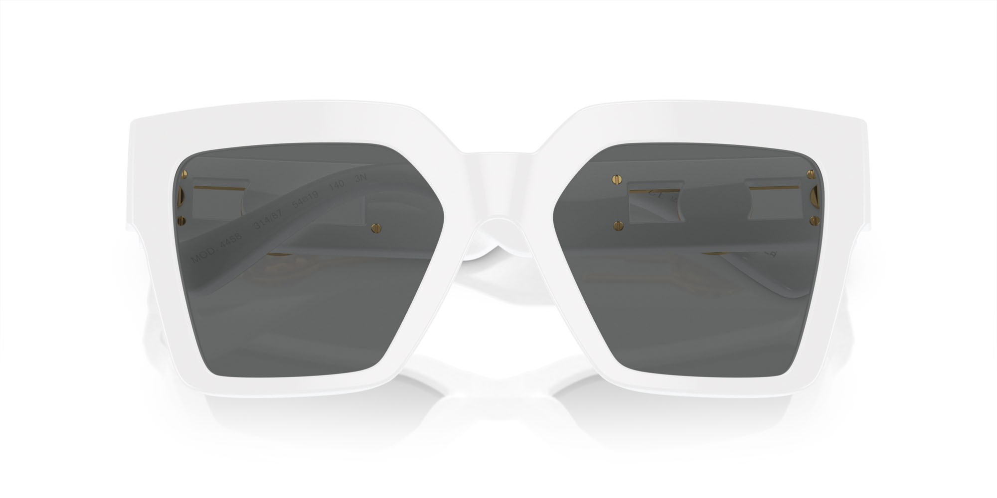 Sunglasses Versace VE 4458 (314/87) color bianco shape butterfly lenses grigio scuro