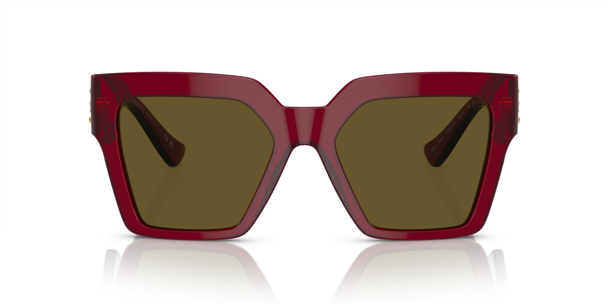 Sunglasses Versace VE 4458 (543073) color bordeaux shape butterfly lenses marrone scuro
