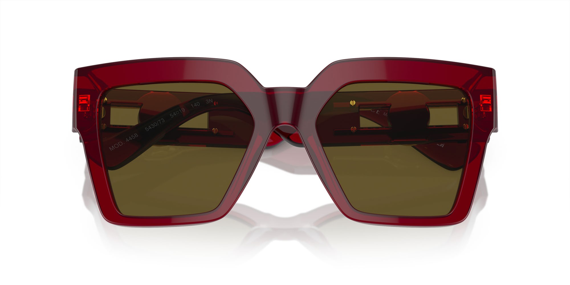 Sunglasses Versace VE 4458 (543073) color bordeaux shape butterfly lenses marrone scuro
