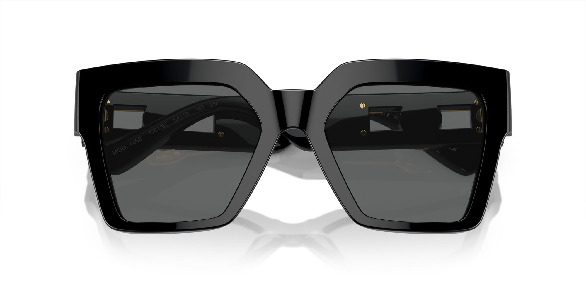 Sonnenbrillen Versace VE 4458 (GB1/87) farbe nero form schmetterling gläser grigio scuro