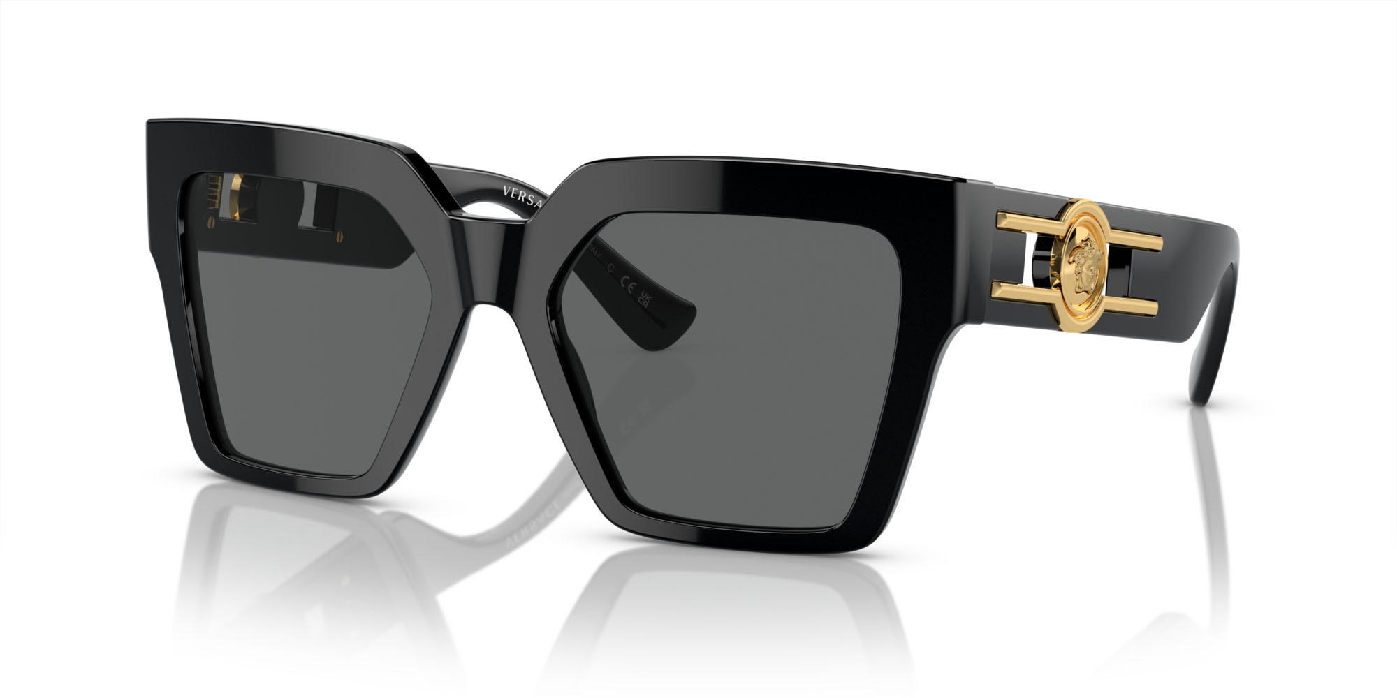 Sonnenbrillen Versace VE 4458 (GB1/87) farbe nero form schmetterling gläser grigio scuro