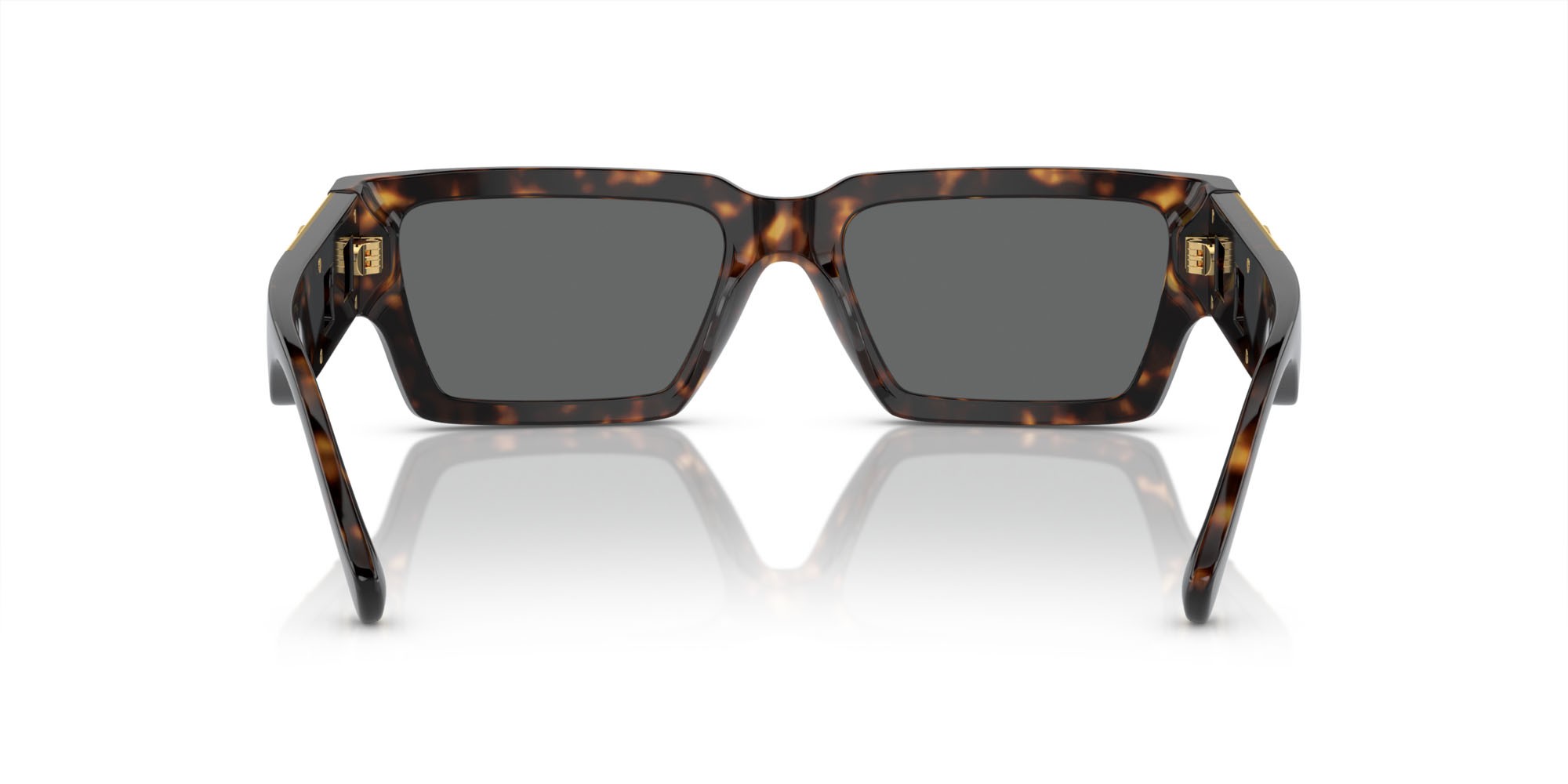 Occhiali da sole Versace VE 4459 (108/87) colore havana forma rettangolare lenti grigio scuro