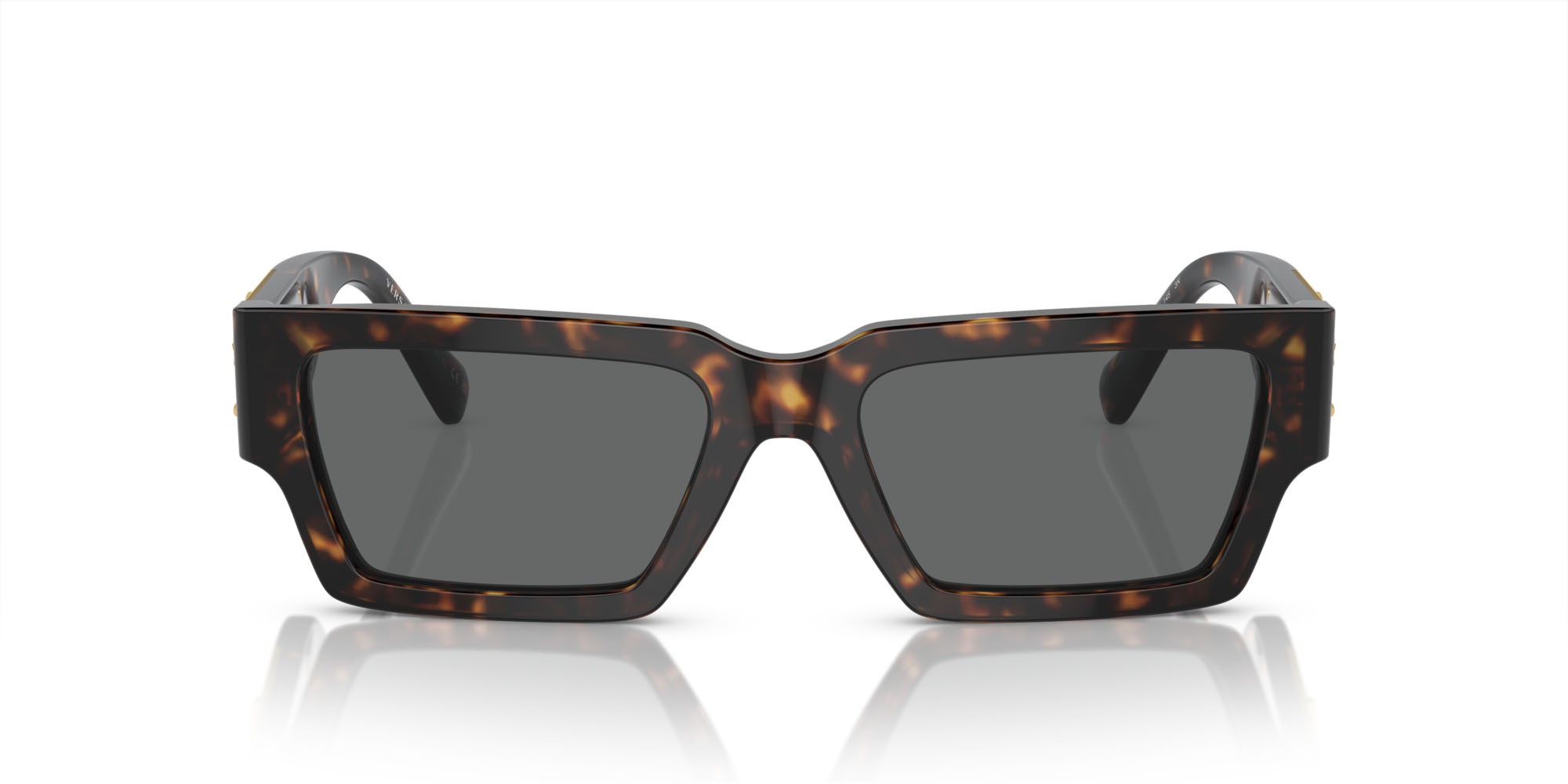 Occhiali da sole Versace VE 4459 (108/87) colore havana forma rettangolare lenti grigio scuro
