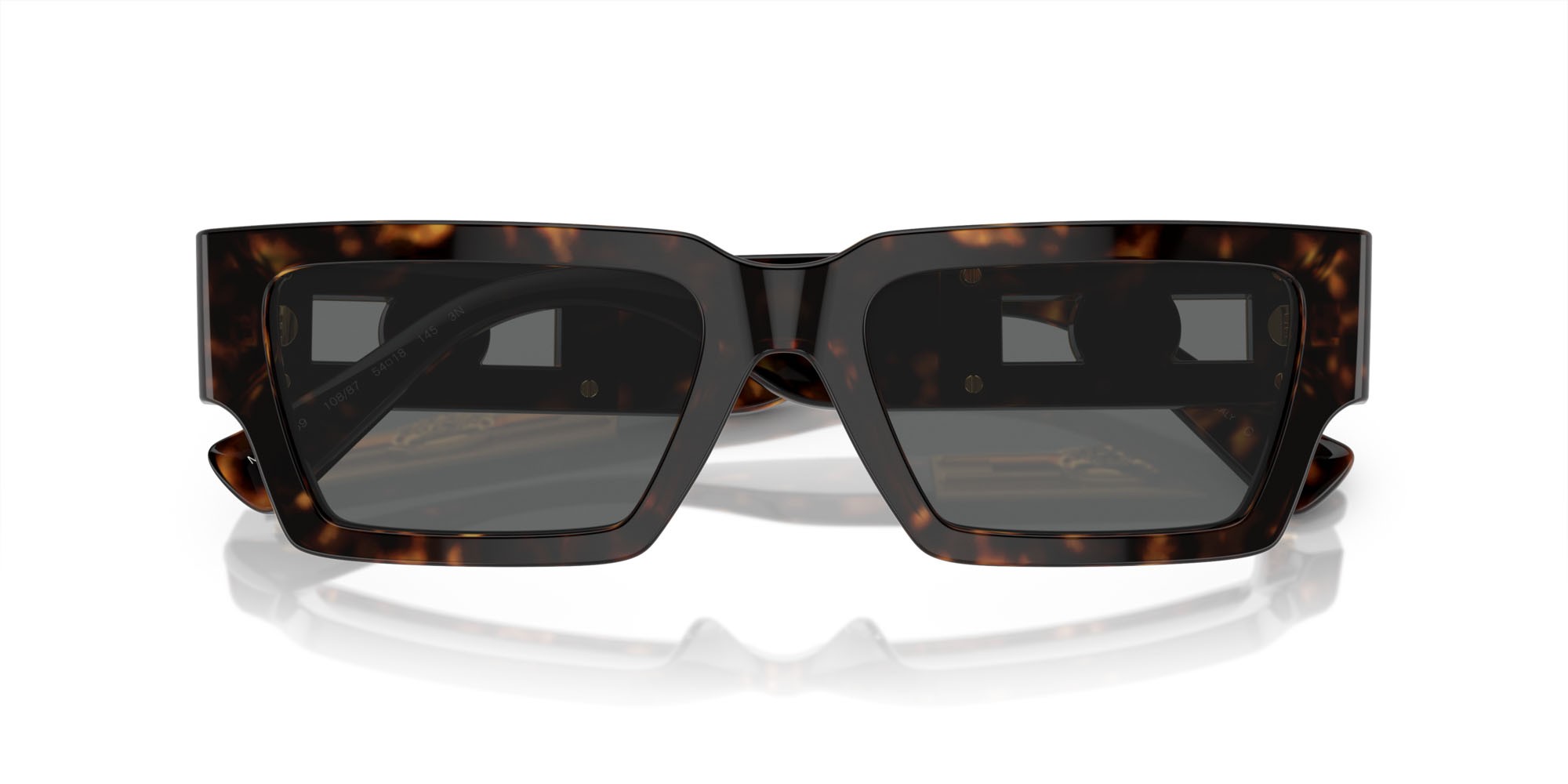 Occhiali da sole Versace VE 4459 (108/87) colore havana forma rettangolare lenti grigio scuro