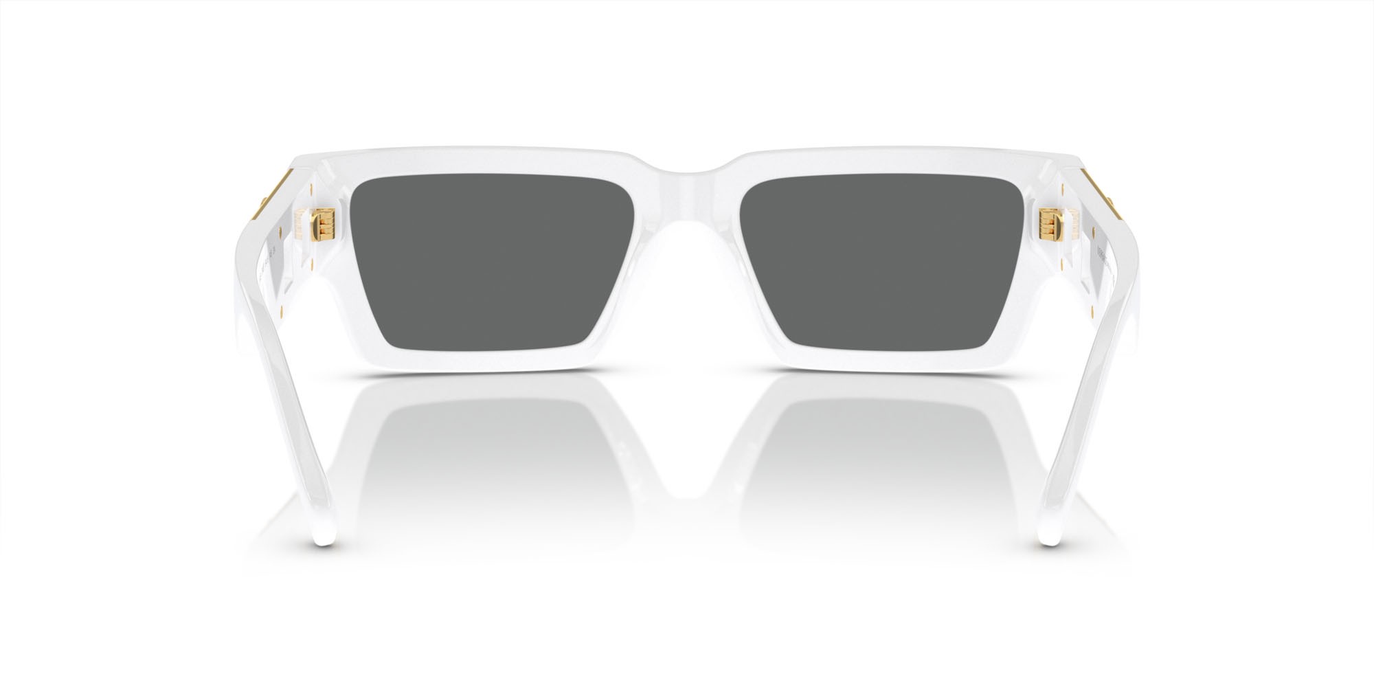 Occhiali da sole Versace VE 4459 (314/87) colore bianco forma rettangolare lenti grigio scuro