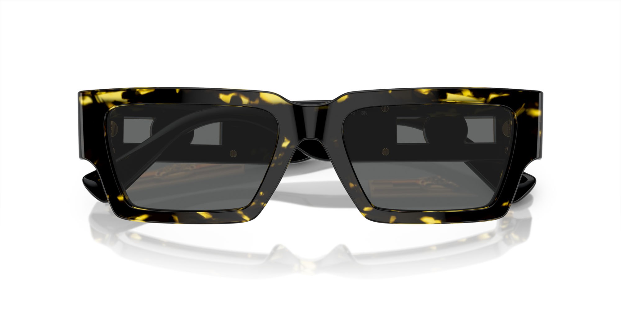 Occhiali da sole Versace VE 4459 (542887) colore havana forma rettangolare lenti grigio scuro