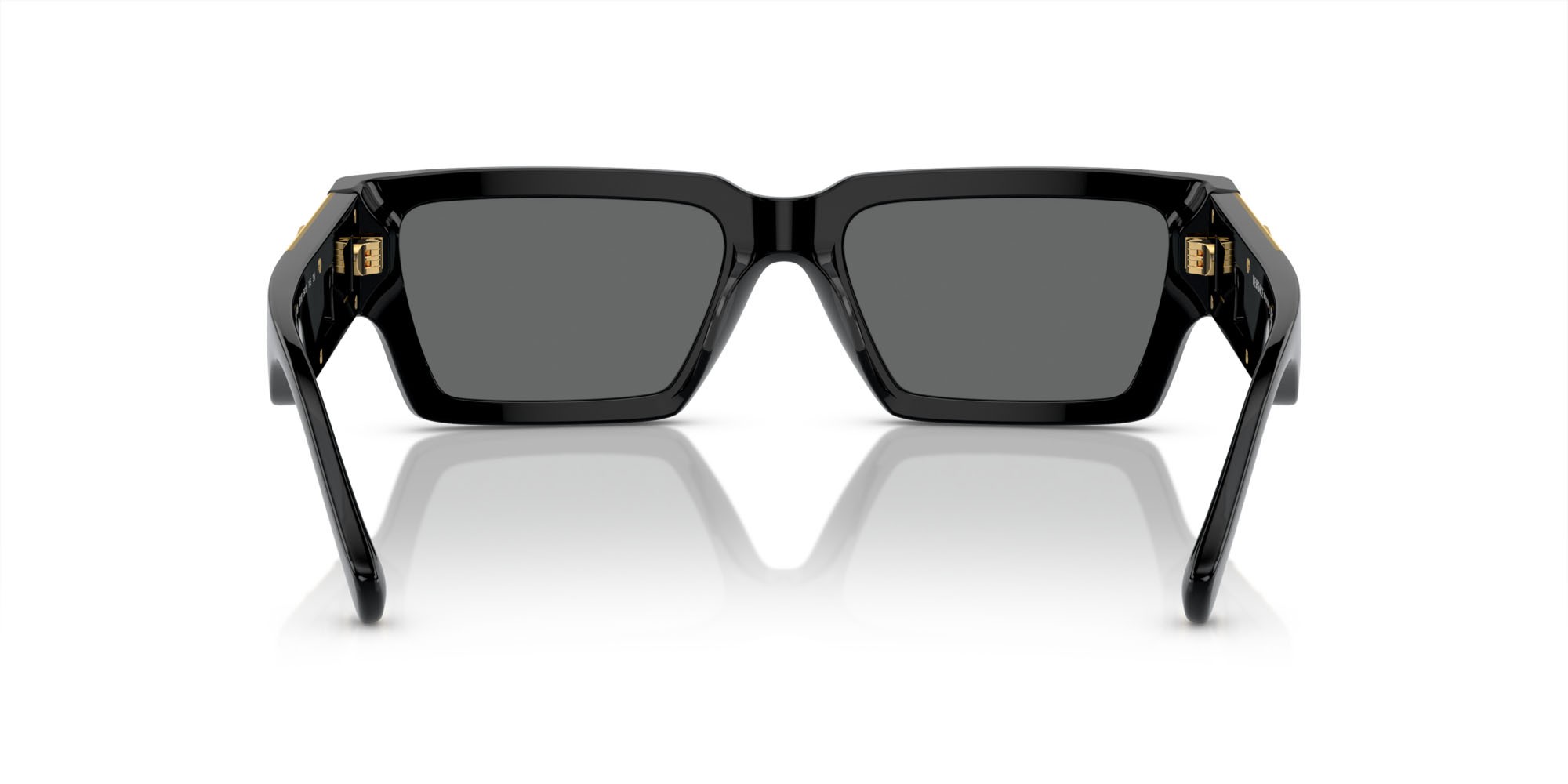 Occhiali da sole Versace VE 4459 (GB1/87) colore nero forma rettangolare lenti grigio scuro